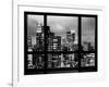 Window View, Empire State Building and New Yorker Hotel Views by Night, Times Square, NYC-Philippe Hugonnard-Framed Photographic Print
