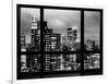 Window View, Empire State Building and New Yorker Hotel Views by Night, Times Square, NYC-Philippe Hugonnard-Framed Photographic Print