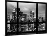 Window View, Empire State Building and New Yorker Hotel Views by Night, Times Square, NYC-Philippe Hugonnard-Mounted Photographic Print