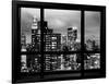 Window View, Empire State Building and New Yorker Hotel Views by Night, Times Square, NYC-Philippe Hugonnard-Framed Photographic Print