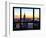 Window View, Empire State Building and One World Trade Center (1WTC) at Sunset, Manhattan, New York-Philippe Hugonnard-Framed Photographic Print