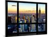 Window View, Empire State Building and One World Trade Center (1WTC), Manhattan, New York-Philippe Hugonnard-Mounted Premium Photographic Print