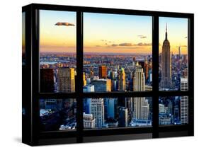 Window View, Empire State Building and One World Trade Center (1WTC), Manhattan, New York-Philippe Hugonnard-Stretched Canvas