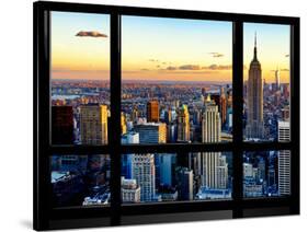 Window View, Empire State Building and One World Trade Center (1WTC), Manhattan, New York-Philippe Hugonnard-Stretched Canvas