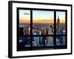 Window View, Empire State Building and One World Trade Center (1WTC), Manhattan, New York-Philippe Hugonnard-Framed Photographic Print