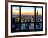 Window View, Empire State Building and One World Trade Center (1WTC), Manhattan, New York-Philippe Hugonnard-Framed Photographic Print