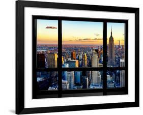 Window View, Empire State Building and One World Trade Center (1WTC), Manhattan, New York-Philippe Hugonnard-Framed Photographic Print