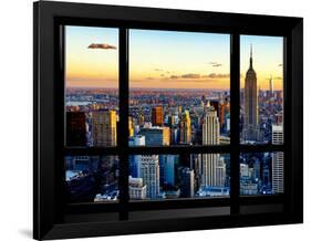 Window View, Empire State Building and One World Trade Center (1WTC), Manhattan, New York-Philippe Hugonnard-Framed Photographic Print