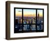 Window View, Empire State Building and One World Trade Center (1WTC), Manhattan, New York-Philippe Hugonnard-Framed Photographic Print