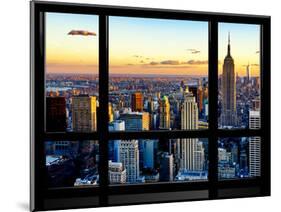 Window View, Empire State Building and One World Trade Center (1WTC), Manhattan, New York-Philippe Hugonnard-Mounted Photographic Print