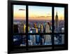 Window View, Empire State Building and One World Trade Center (1WTC), Manhattan, New York-Philippe Hugonnard-Framed Photographic Print