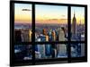Window View, Empire State Building and One World Trade Center (1WTC), Manhattan, New York-Philippe Hugonnard-Stretched Canvas