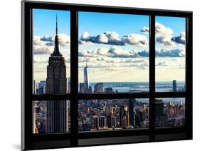 Window View, Empire State Building and the One World Trade Center (1WTC), Manhattan, New York-Philippe Hugonnard-Mounted Photographic Print