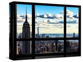 Window View, Empire State Building and the One World Trade Center (1WTC), Manhattan, New York-Philippe Hugonnard-Stretched Canvas