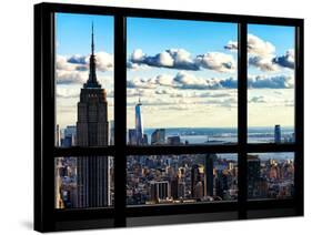 Window View, Empire State Building and the One World Trade Center (1WTC), Manhattan, New York-Philippe Hugonnard-Stretched Canvas