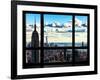 Window View, Empire State Building and the One World Trade Center (1WTC), Manhattan, New York-Philippe Hugonnard-Framed Photographic Print