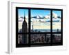 Window View, Empire State Building and the One World Trade Center (1WTC), Manhattan, New York-Philippe Hugonnard-Framed Photographic Print