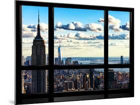 Window View, Empire State Building and the One World Trade Center (1WTC), Manhattan, New York-Philippe Hugonnard-Mounted Photographic Print