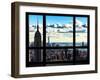 Window View, Empire State Building and the One World Trade Center (1WTC), Manhattan, New York-Philippe Hugonnard-Framed Premium Photographic Print