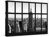 Window View - Empire State Building and the One World Trade Center - Manhattan - New York City-Philippe Hugonnard-Stretched Canvas