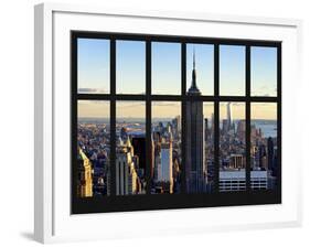 Window View - Empire State Building and the One World Trade Center - Manhattan - New York City-Philippe Hugonnard-Framed Photographic Print