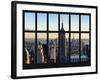 Window View - Empire State Building and the One World Trade Center - Manhattan - New York City-Philippe Hugonnard-Framed Photographic Print