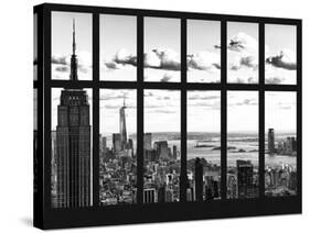 Window View - Empire State Building and the One World Trade Center - Manhattan - NYC-Philippe Hugonnard-Stretched Canvas