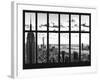 Window View - Empire State Building and the One World Trade Center - Manhattan - NYC-Philippe Hugonnard-Framed Photographic Print