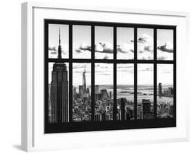 Window View - Empire State Building and the One World Trade Center - Manhattan - NYC-Philippe Hugonnard-Framed Photographic Print