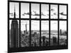 Window View - Empire State Building and the One World Trade Center - Manhattan - NYC-Philippe Hugonnard-Mounted Photographic Print