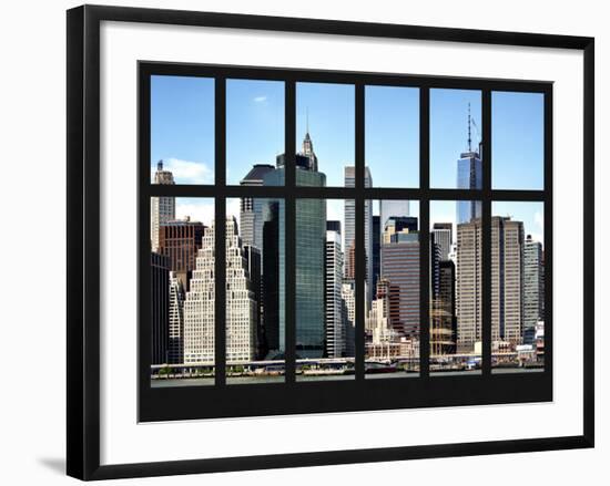 Window View - Financial District in the borough of Manhattan in New York - One World Trade Center-Philippe Hugonnard-Framed Photographic Print