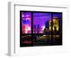 Window View, Haussmann Appartment Night in Paris, Place Charles De Gaule with the Arc De Triomphe-Philippe Hugonnard-Framed Photographic Print