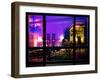 Window View, Haussmann Appartment Night in Paris, Place Charles De Gaule with the Arc De Triomphe-Philippe Hugonnard-Framed Photographic Print