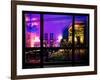 Window View, Haussmann Appartment Night in Paris, Place Charles De Gaule with the Arc De Triomphe-Philippe Hugonnard-Framed Photographic Print