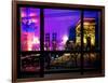 Window View, Haussmann Appartment Night in Paris, Place Charles De Gaule with the Arc De Triomphe-Philippe Hugonnard-Framed Photographic Print