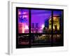 Window View, Haussmann Appartment Night in Paris, Place Charles De Gaule with the Arc De Triomphe-Philippe Hugonnard-Framed Photographic Print