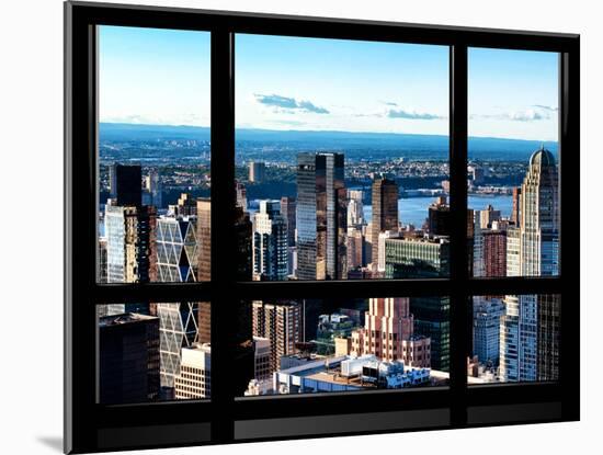 Window View, Hell's Kitchen District and Hudson River Views, Midtown Manhattan, New York-Philippe Hugonnard-Mounted Premium Photographic Print