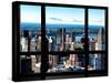 Window View, Hell's Kitchen District and Hudson River Views, Midtown Manhattan, New York-Philippe Hugonnard-Stretched Canvas