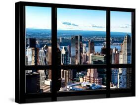 Window View, Hell's Kitchen District and Hudson River Views, Midtown Manhattan, New York-Philippe Hugonnard-Stretched Canvas