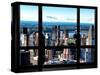 Window View, Hell's Kitchen District and Hudson River Views, Midtown Manhattan, New York-Philippe Hugonnard-Stretched Canvas