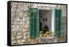 Window View - Kotor, Montenegro-Laura DeNardo-Framed Stretched Canvas
