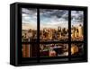 Window View, Landscape at Sunset, Theater District and Hell's Kitchen Views, Manhattan, New York-Philippe Hugonnard-Framed Stretched Canvas