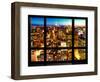 Window View, Landscape Manhattan City, Empire State Building, Manhattan, New York City-Philippe Hugonnard-Framed Photographic Print