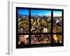 Window View, Landscape Manhattan City, Empire State Building, Manhattan, New York City-Philippe Hugonnard-Framed Photographic Print