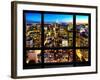 Window View, Landscape Manhattan City, Empire State Building, Manhattan, New York City-Philippe Hugonnard-Framed Photographic Print