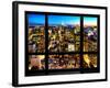 Window View, Landscape Manhattan City, Empire State Building, Manhattan, New York City-Philippe Hugonnard-Framed Photographic Print