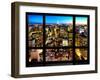 Window View, Landscape Manhattan City, Empire State Building, Manhattan, New York City-Philippe Hugonnard-Framed Premium Photographic Print