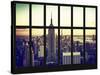 Window View - Landscape with the Empire State Building and the 1 WTC - Manhattan - NYC-Philippe Hugonnard-Stretched Canvas