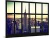 Window View - Landscape with the Empire State Building and the 1 WTC - Manhattan - NYC-Philippe Hugonnard-Mounted Photographic Print