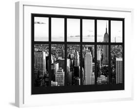 Window View - Landscape with the Empire State Building and the 1 WTC - Manhattan - NYC-Philippe Hugonnard-Framed Photographic Print